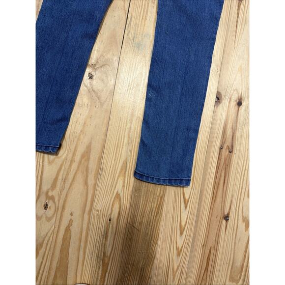 Vigoss Jeans Size 14 27x28.5 Blue Med Wash Butterfly Sequin The Jagger Skinny - Picture 5 of 7